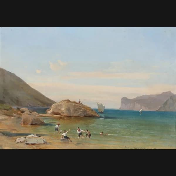 Frederik Rohde. Torbole ved Lago di Garda, Italien 1850