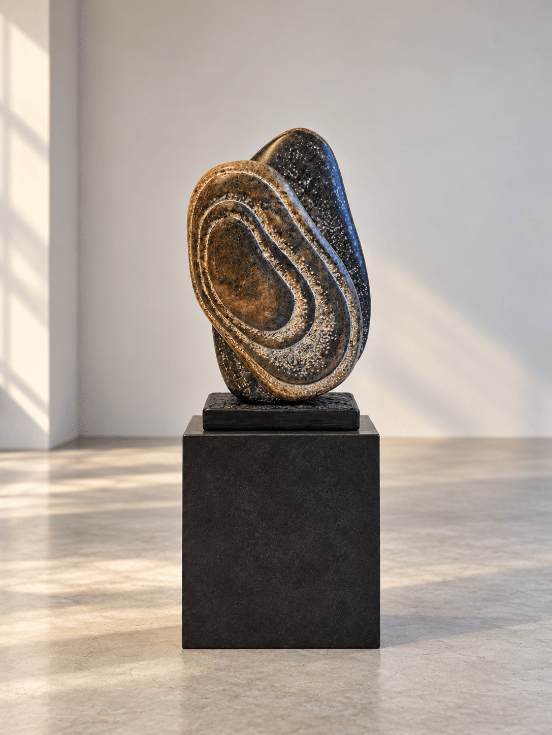 Abstrakt granitskulptur