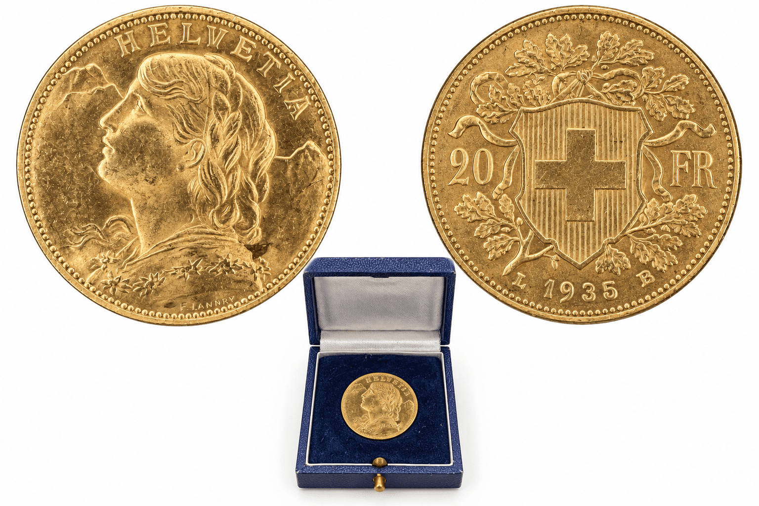 Schweiz 20 Francs Vreneli 1935