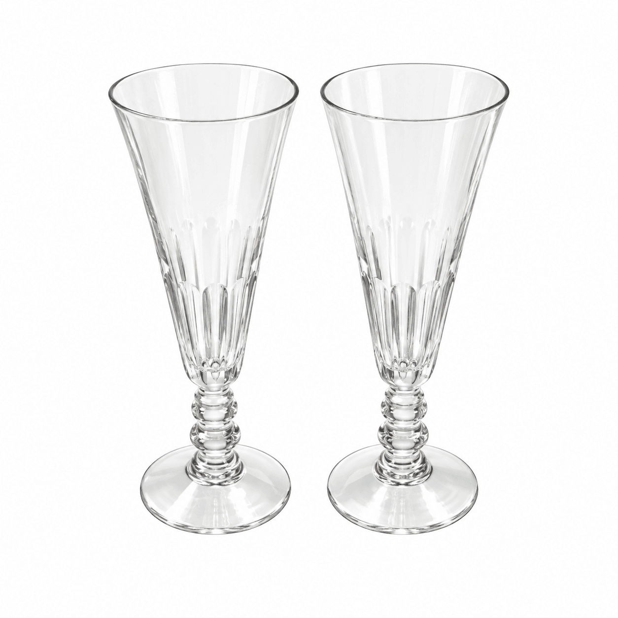2 store og flotte ølglas med chr.VIII slipning