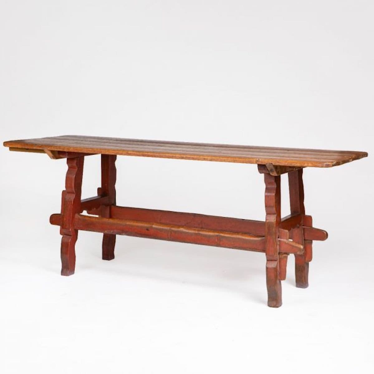 Gustaviansk konsolbord i original rød farve, Sverige ca. 1800