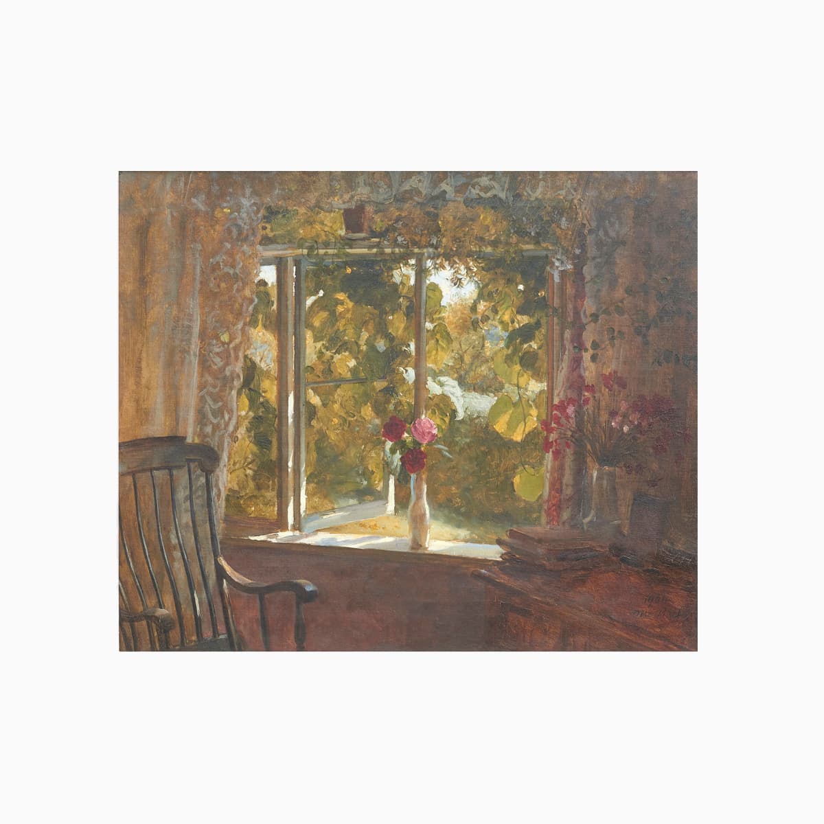Otto Bache. Sommerdag fra kunstnerens stue