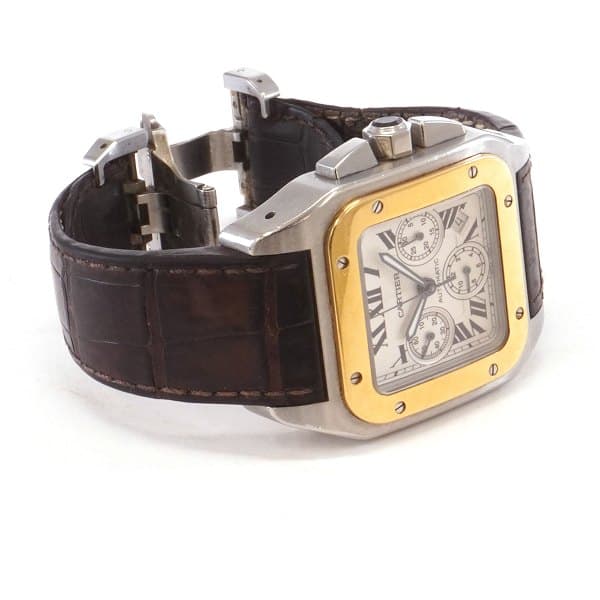 Cartier Santos 100 automatic chronograph årgang 2009.