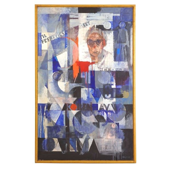 Helge Ernst maleri. Helge Ernst, 1916-91, olie på lærred