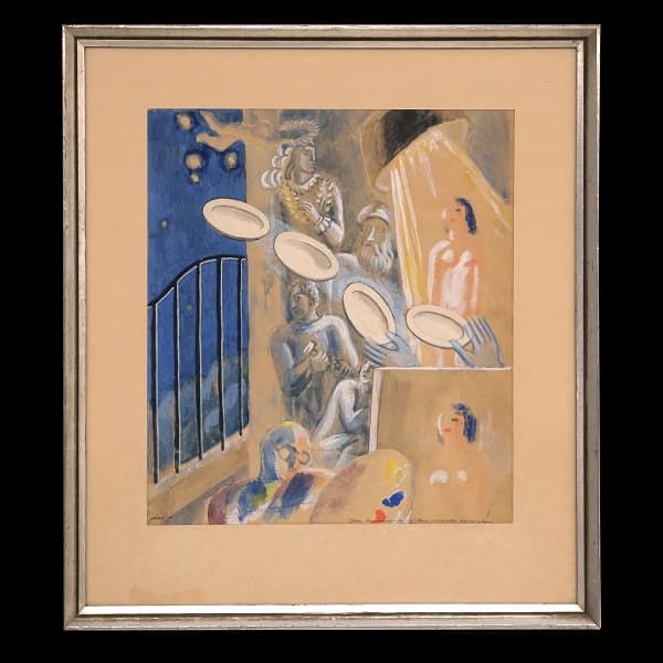 Jais Nielsen, 1885-1961, akvarel