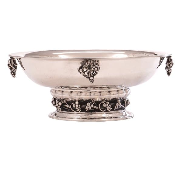 Stor Georg Jensen Grape jardiniere i sterlingsølv