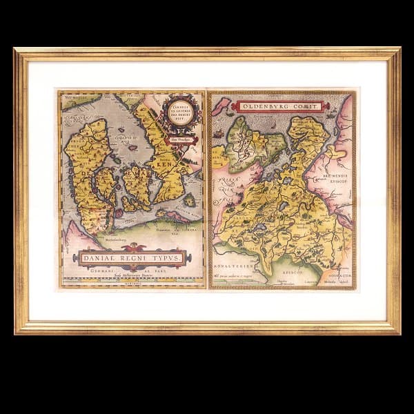 Ortelius Danmarkskort udgivet år 1584