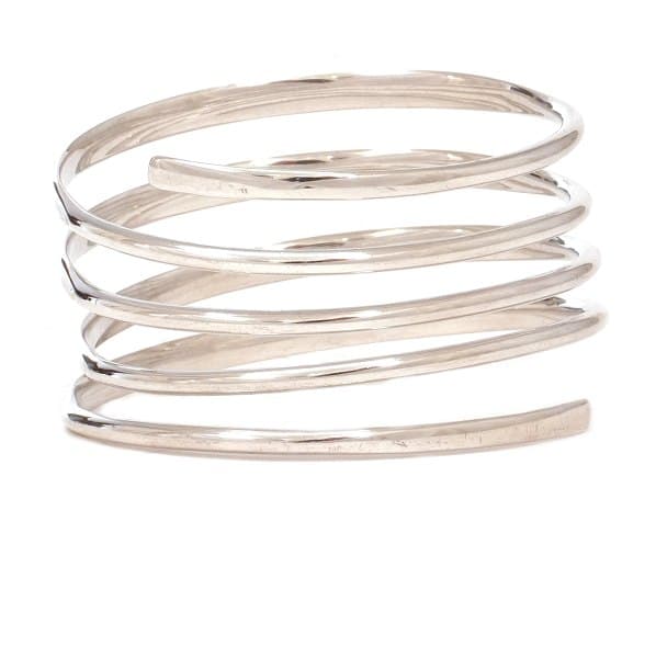 Oval spiral armring i sterlingsølv udført af Hans Hansen
