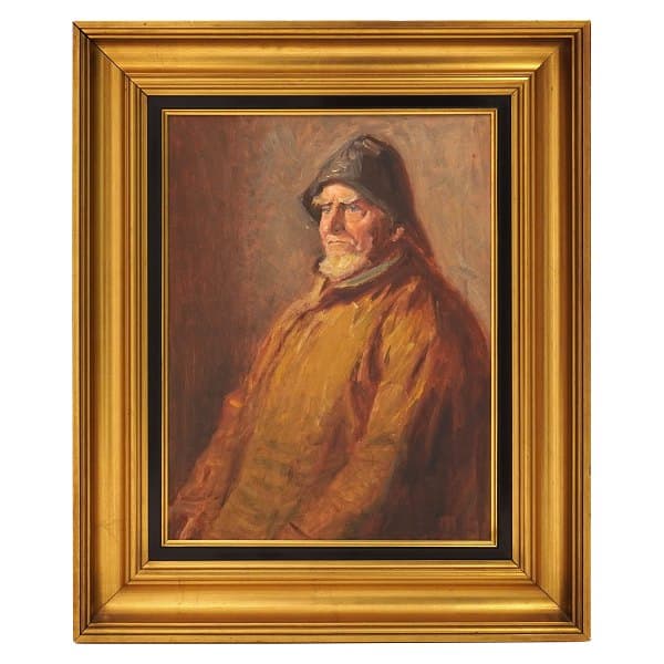 Michael Ancher fiskerportræt Michael Ancher, 1949-1927, olie på træ