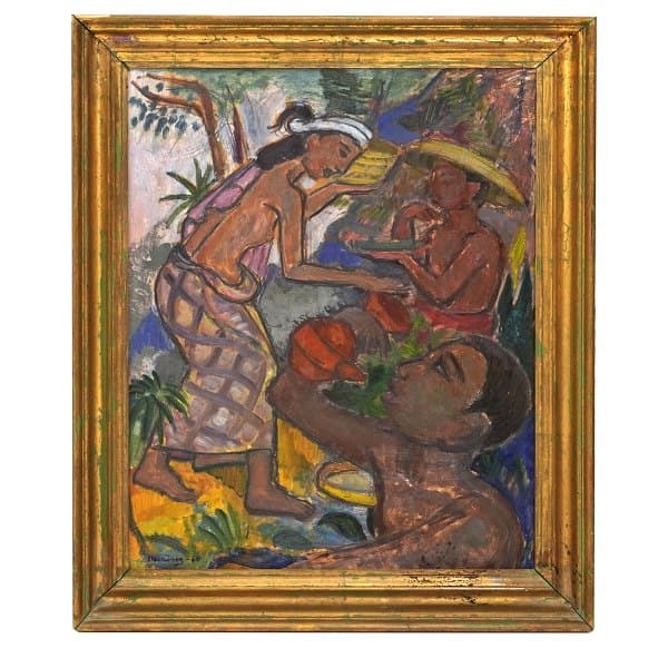 Harald Heiring, maleri. Harald Heiring, 1906-95, olie på pap