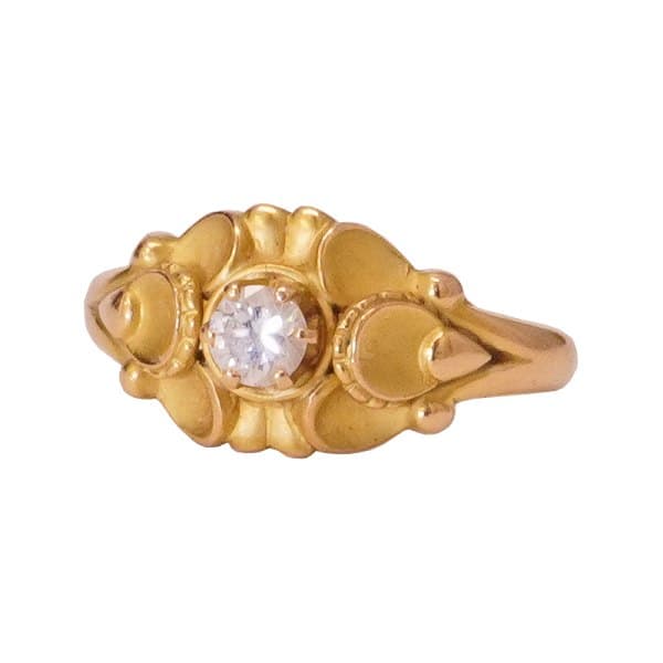 Georg Jensen ring i 18kt guld dessinnr 272 med diamant